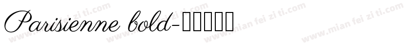 Parisienne bold字体转换